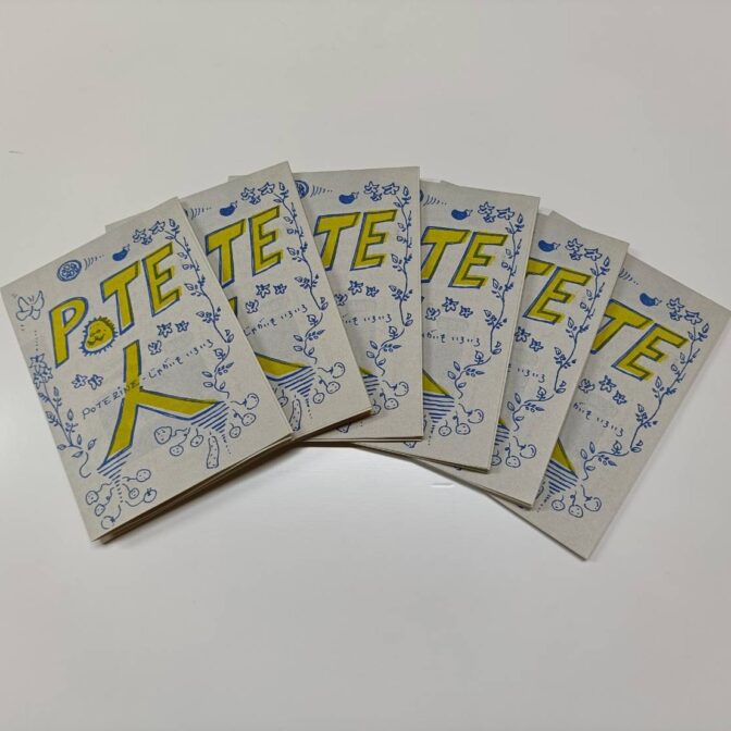 ポテジンまとめ買い内容写真。6冊のポテジンが整然と並んでいる。